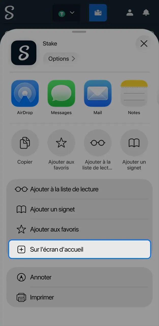 Téléchargez l'application pratique Stake sur votre appareil mobile.