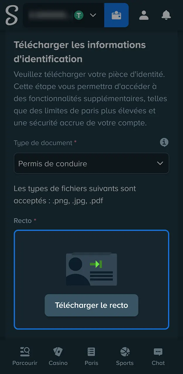 Validez votre profil utilisateur pour sécuriser votre accès sur Stake.