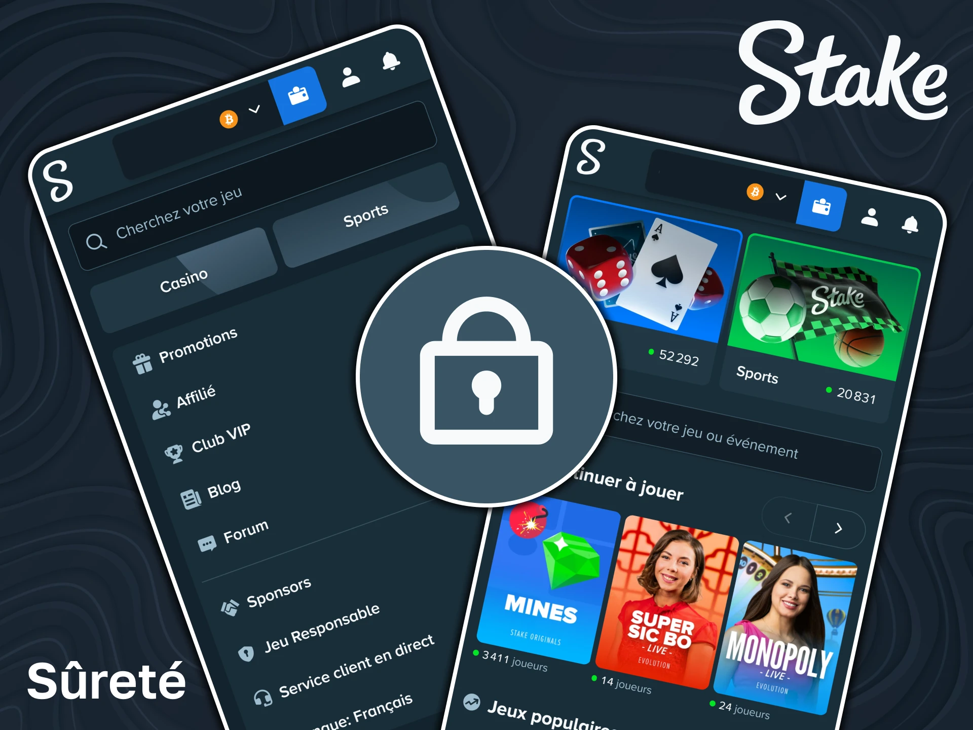 L'application officielle Stake est sûre pour ses utilisateurs.